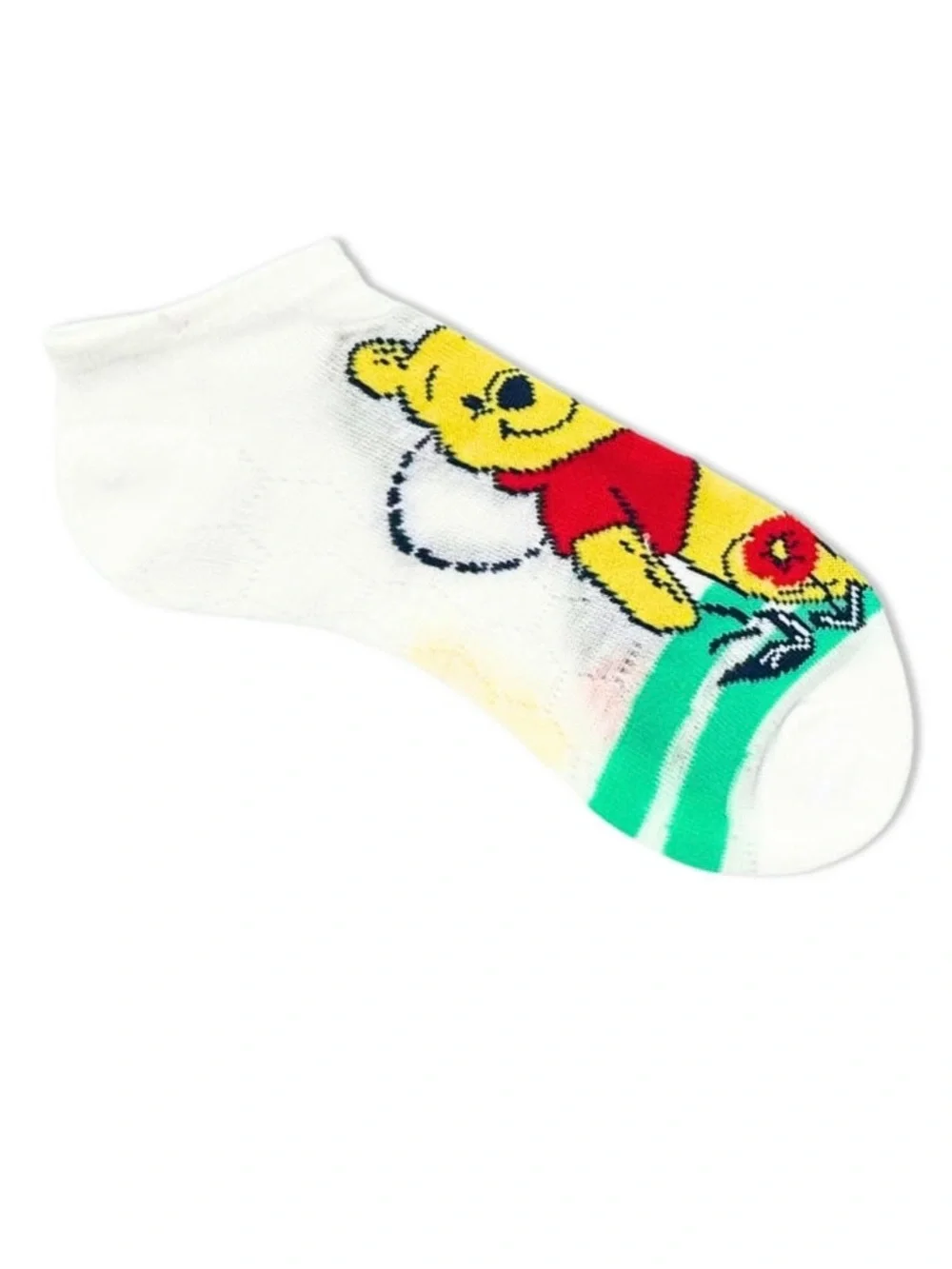 🌶️$5🌶️ NEW DISNEY Winnie the Pooh No-Show Socks 3-Pack Shoe Size 4-10 Women's